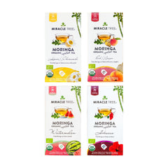 Organic Moringa Tea Bundle - Life Set - 4 Flavors - Front of box