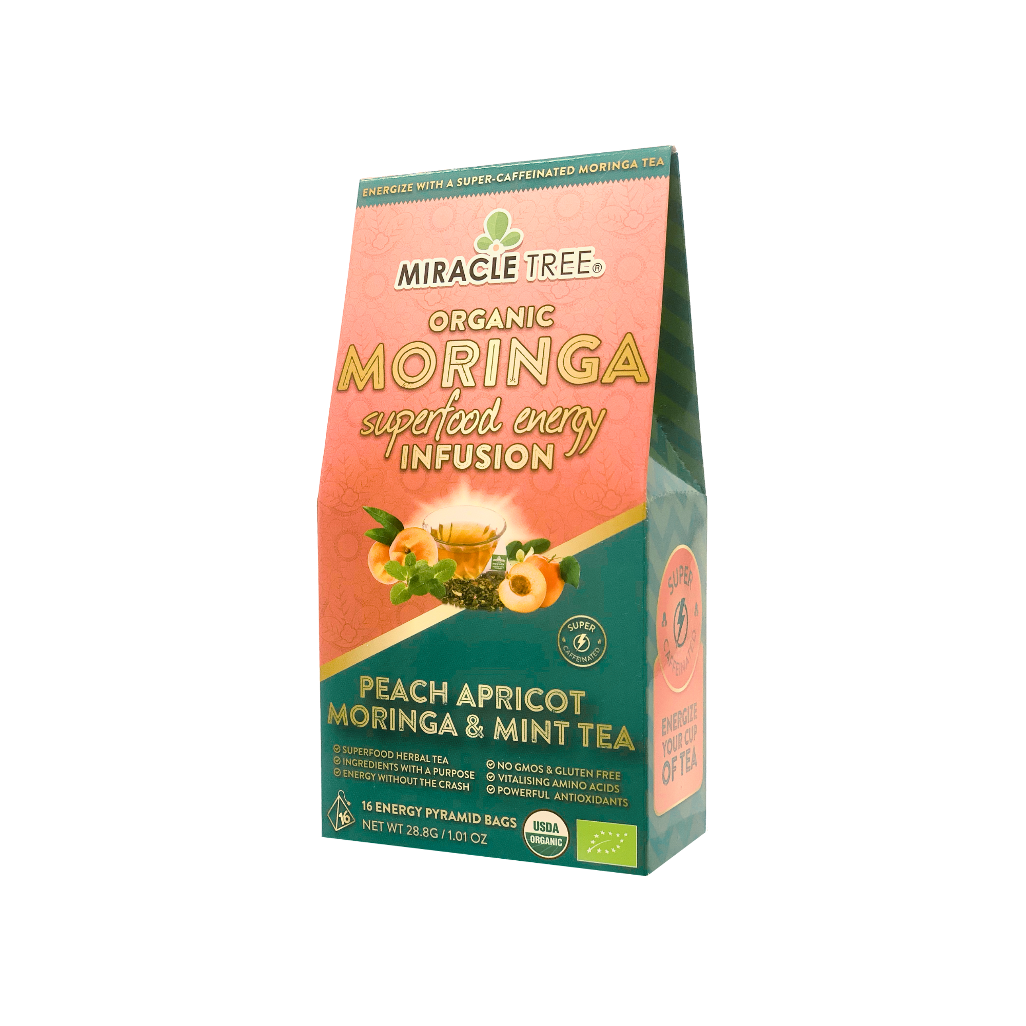 Moringa Energy Tea, Peach Mint Apricot – Miracle Tree