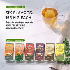 Organic Moringa Energy Tea Bundle - Spark Set - 3 Flavors - The full range