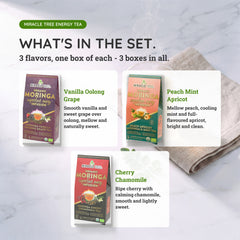 Organic Moringa Energy Tea Bundle - Verve Set - 3 Flavors - What's in the set