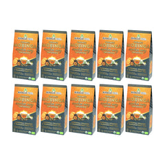 Thé Moringa Énergie Bio - Orange-Passion - Alternative au Café - Lot de 10 (160 sachets) - Devant de la boîte