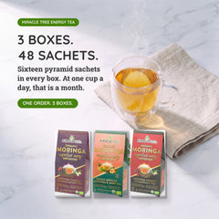 Organic Moringa Energy Tea Bundle - Verve Set - 3 Flavors - Value