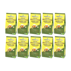 Thé Moringa Énergie Bio - Gingembre-Citron - Alternative au Café - Lot de 10 (160 sachets) - Devant de la boîte