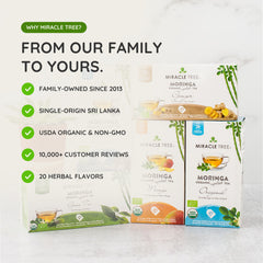 Té de Moringa Orgánico - Fresa - Sin Cafeína - Por qué Miracle Tree
