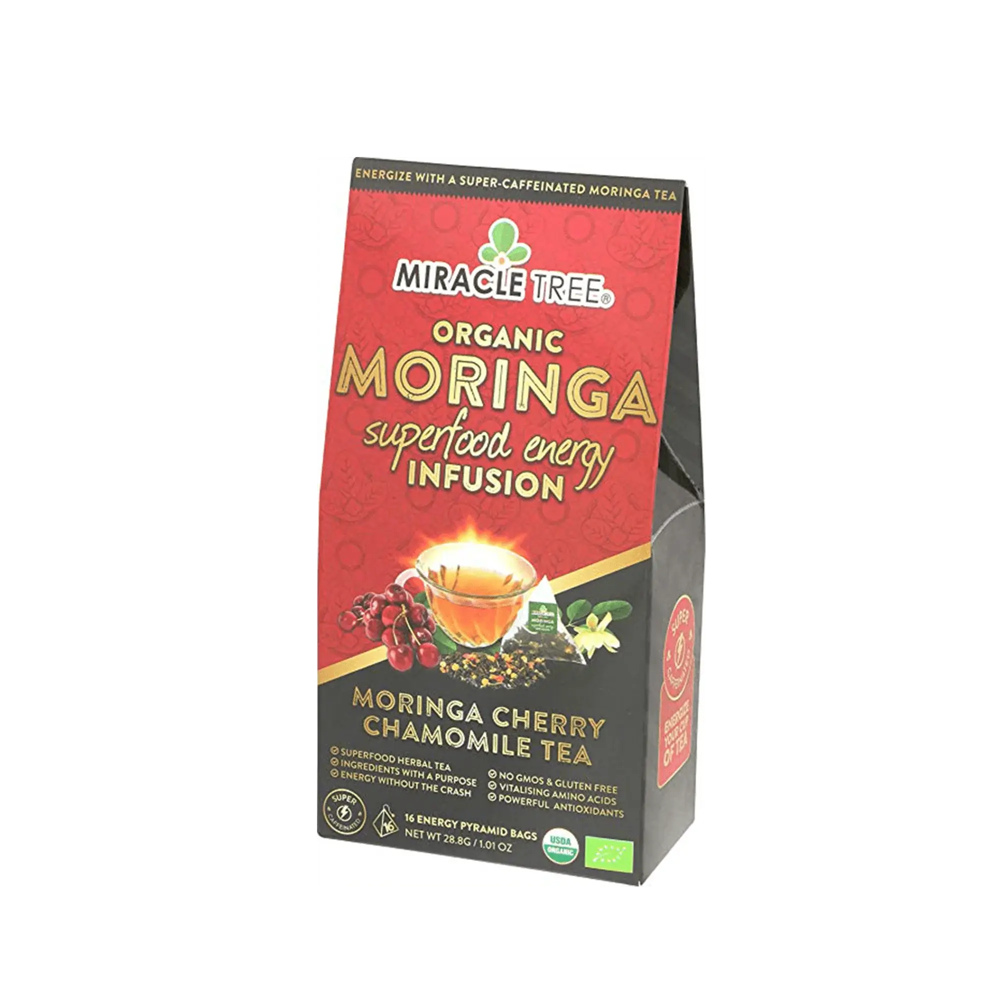 Cherry Chamomile Energy Tea - 155mg Caffeine Coffee Alternative