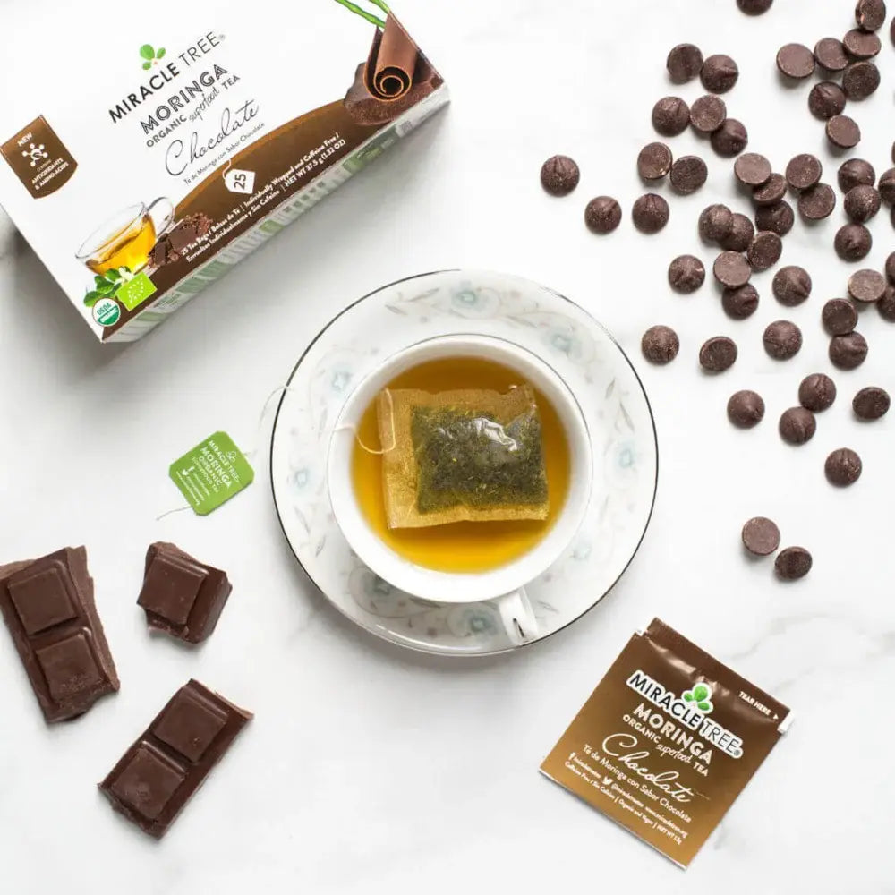 Chocolate Moringa Tea - Organic Caffeine-Free Herbal Tea | Miracle