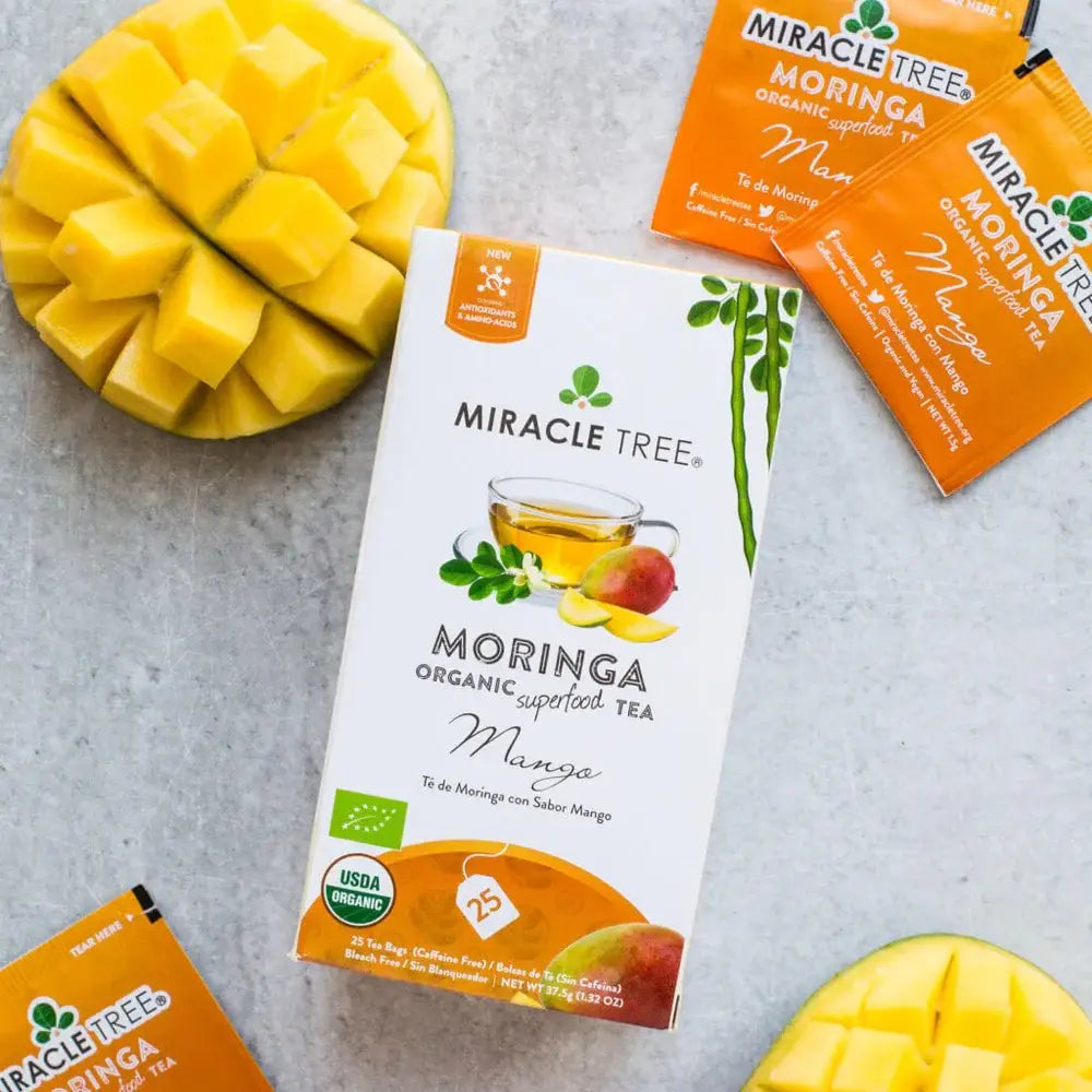 Mango Moringa Tea - Organic Caffeine-Free Herbal Tea | Miracle Tree