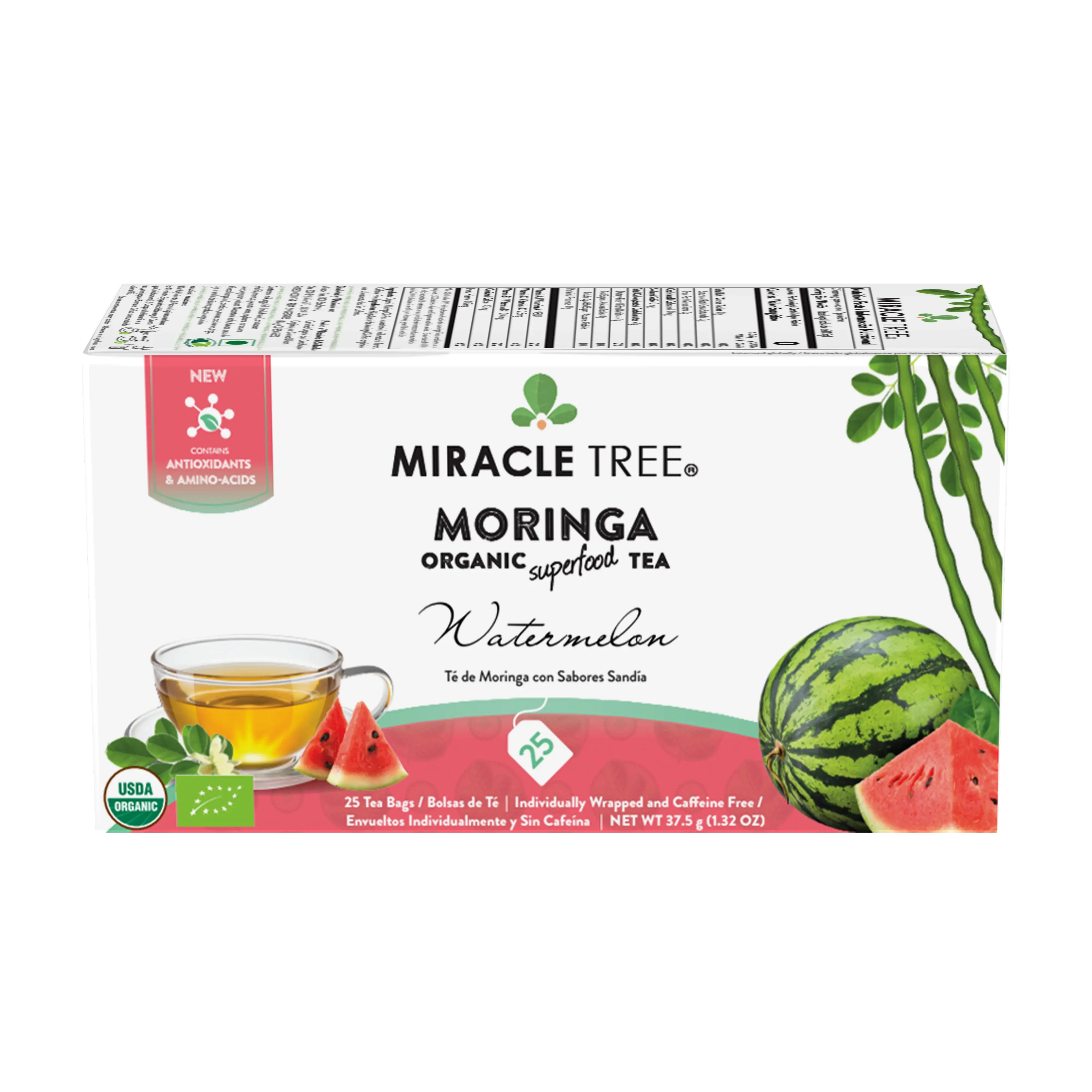 Watermelon Moringa Tea - Organic Caffeine-Free Herbal Tea