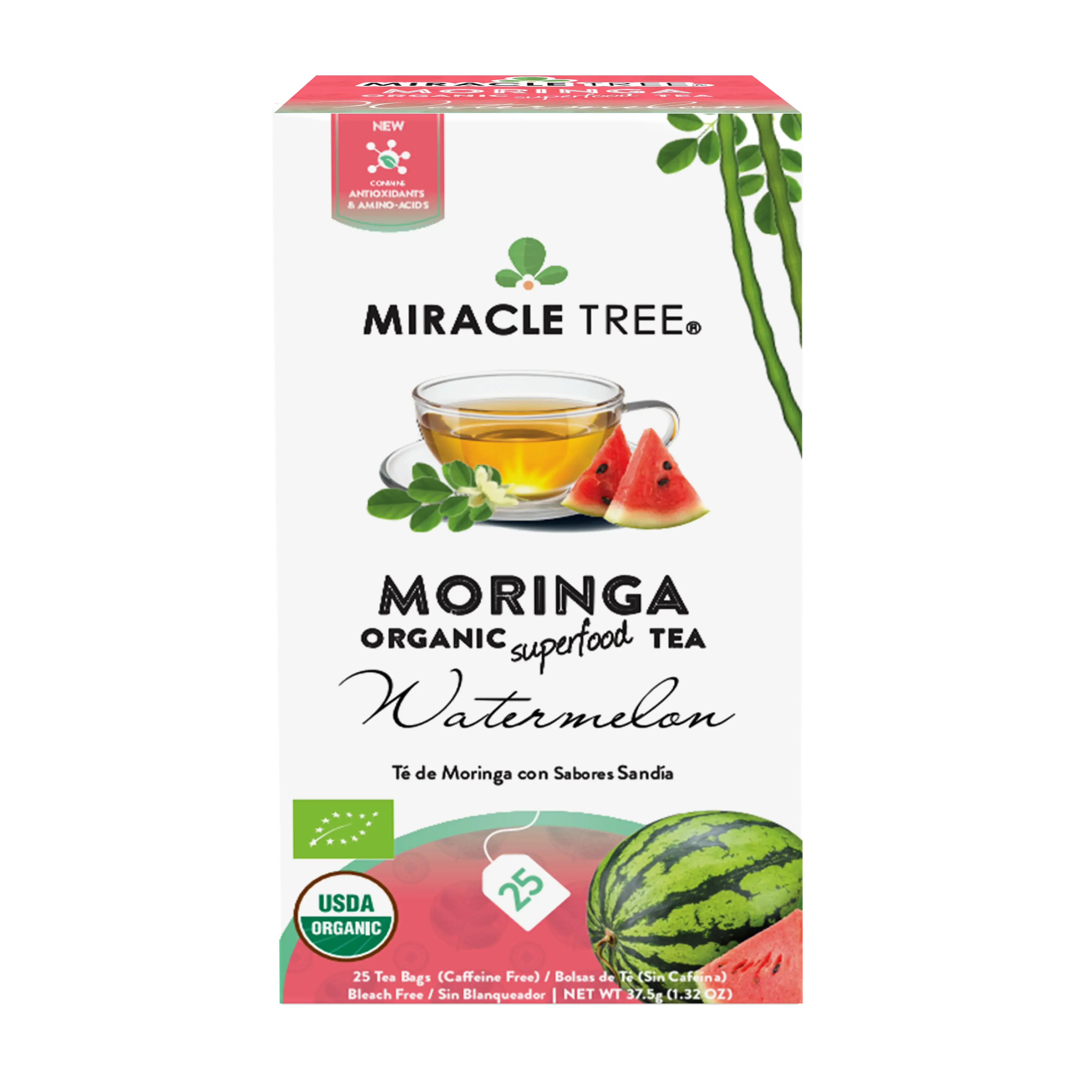【美品】TARGET THE MIRACLEG3 HIVE Limited Watermelon Moringa Tea - Organic Caffeine-Free Herbal Tea
