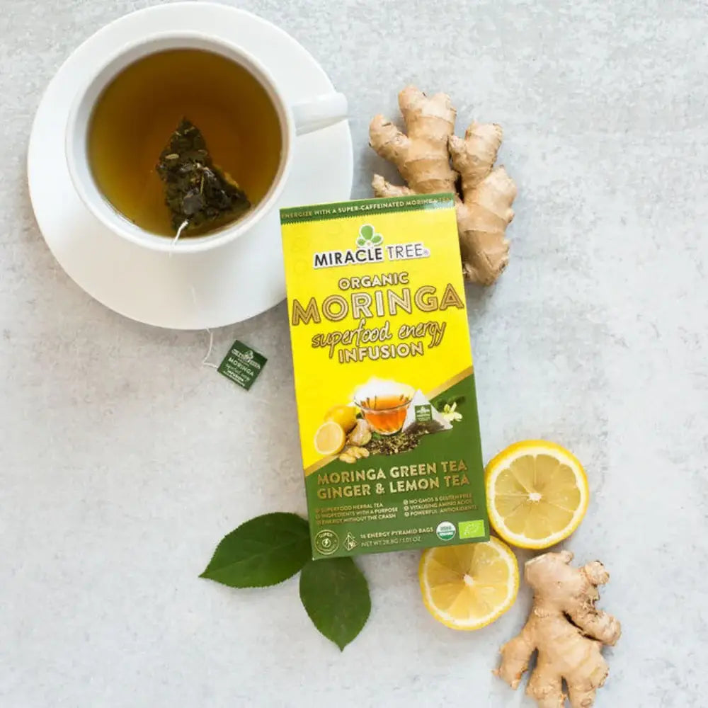 Ginger Lemon Energy Tea - 155mg Caffeine Coffee Alternative
