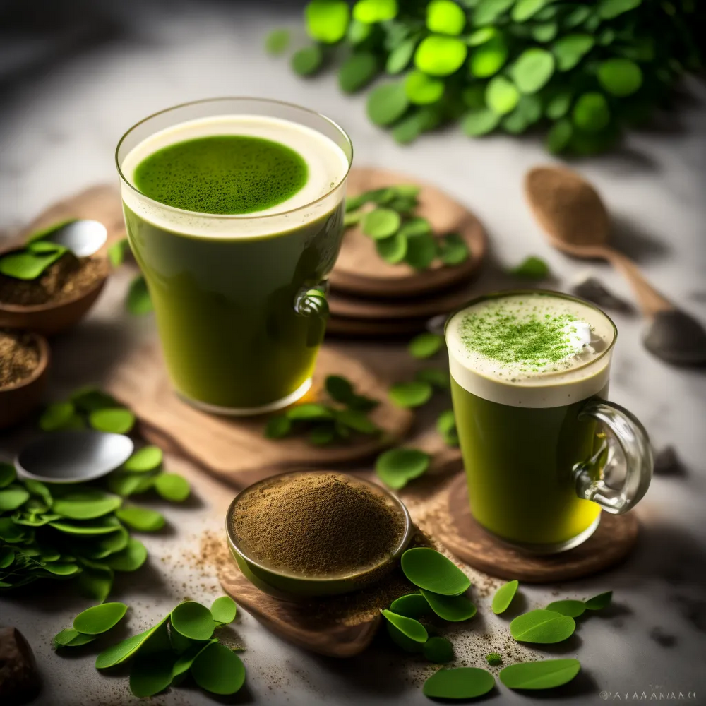 Moringa Green Tea Latte for National Tea Day