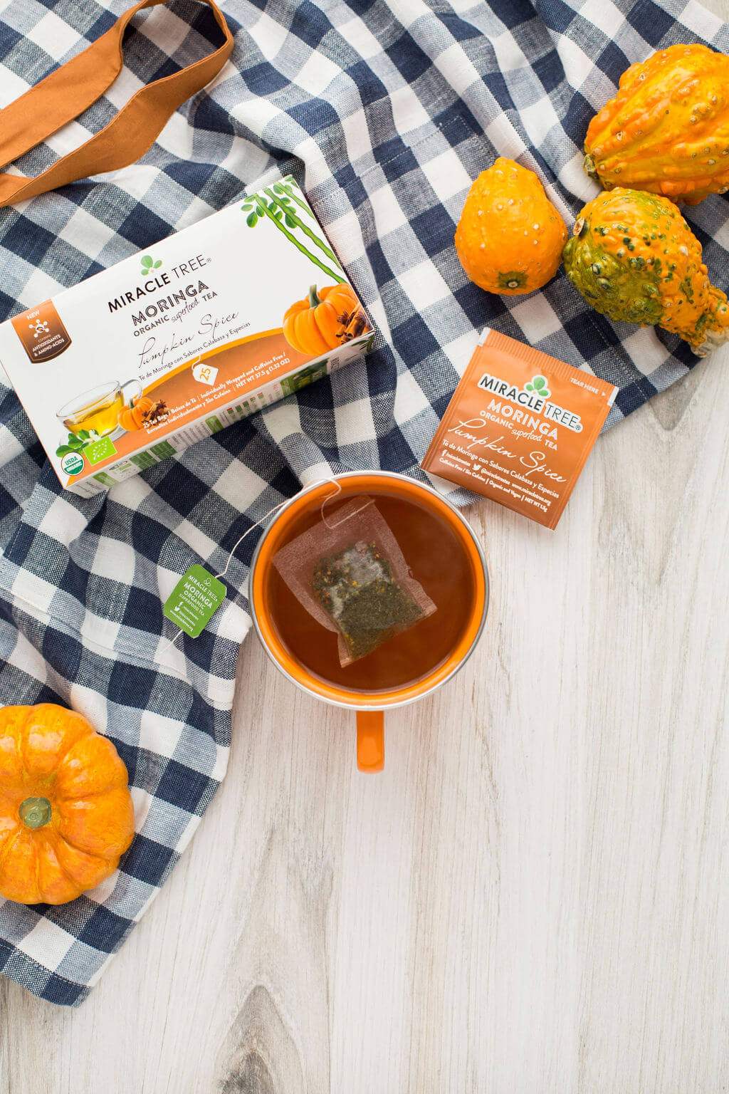 Pumpkin Spice Moringa Tea - Organic Caffeine-Free Herbal Tea