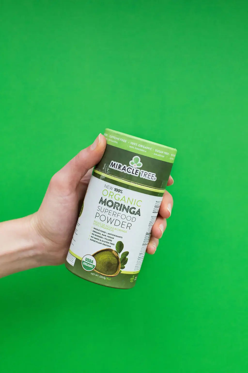Organic Moringa Superfood Powder 8 oz by Miracle Tree