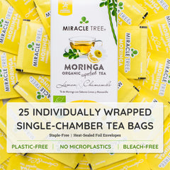 
                    
                      Chá de Moringa Orgânico - Limão e Camomila - Chá de Ervas sem Cafeína - Dentro da caixa
                    
                  