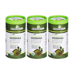 
                    
                      Organic Moringa Powder - 8oz Canister - Pack of 3 (24 oz) - Front of canister
                    
                  