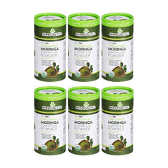 
                    
                      Organic Moringa Powder - 8oz Canister - Pack of 6 (48 oz) - Front of canister
                    
                  