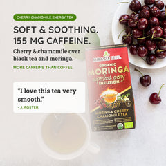 
                    
                      Thé Moringa Énergie Bio - Cerise-Camomille - Alternative au Café - Goût
                    
                  