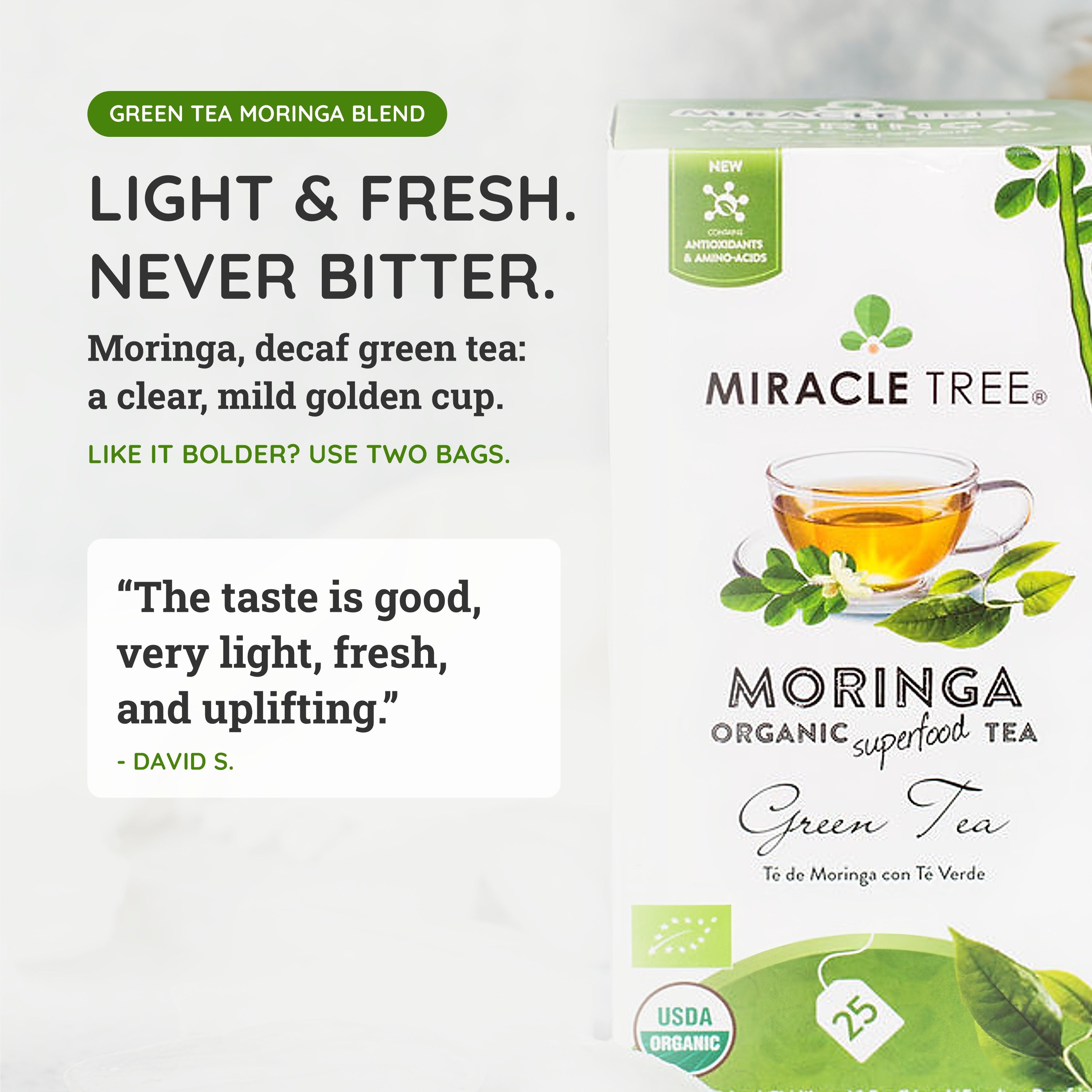 Ginger Moringa Tea, Caffeine-Free | Miracle Tree
