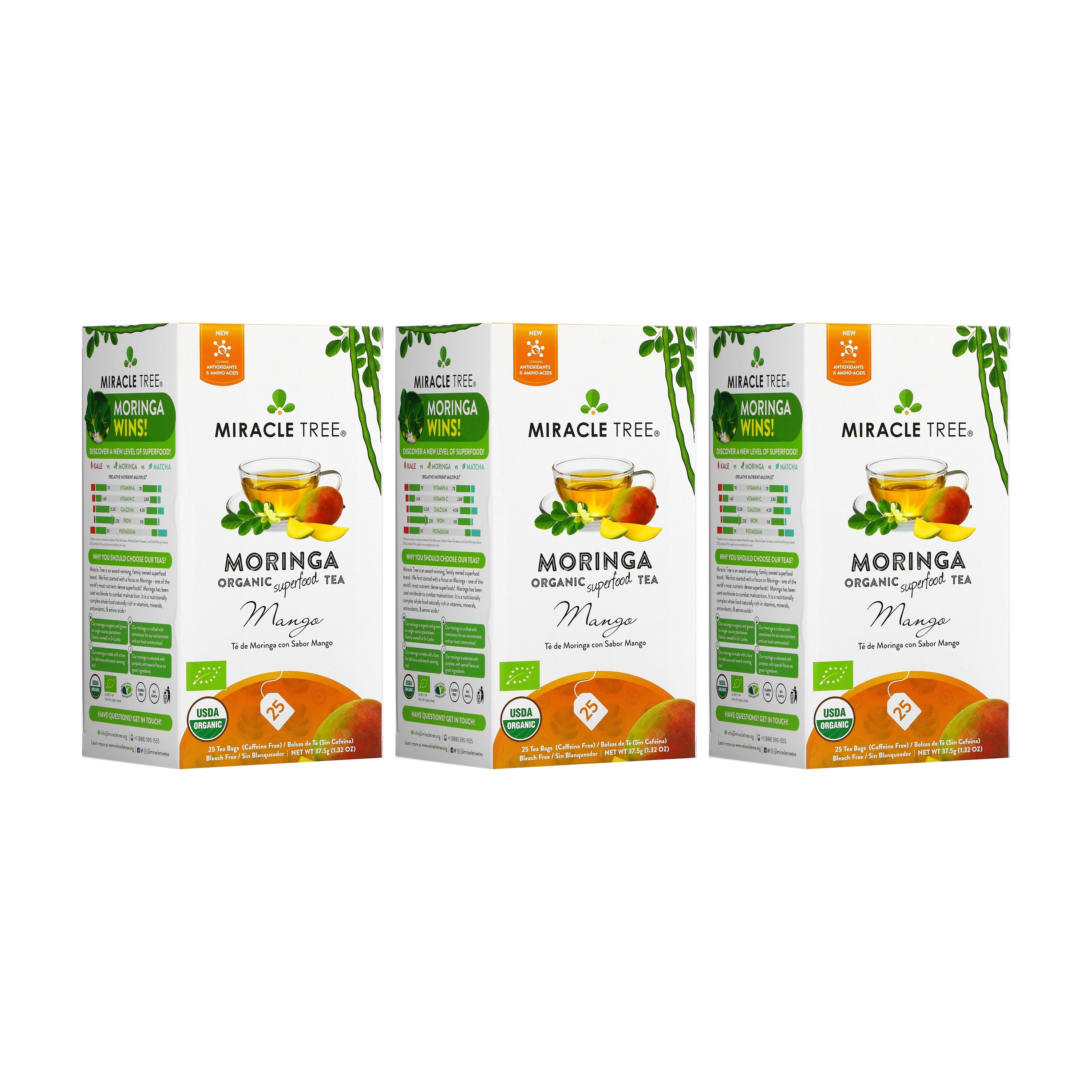 Mango Moringa Tea, Caffeine-Free | Miracle Tree