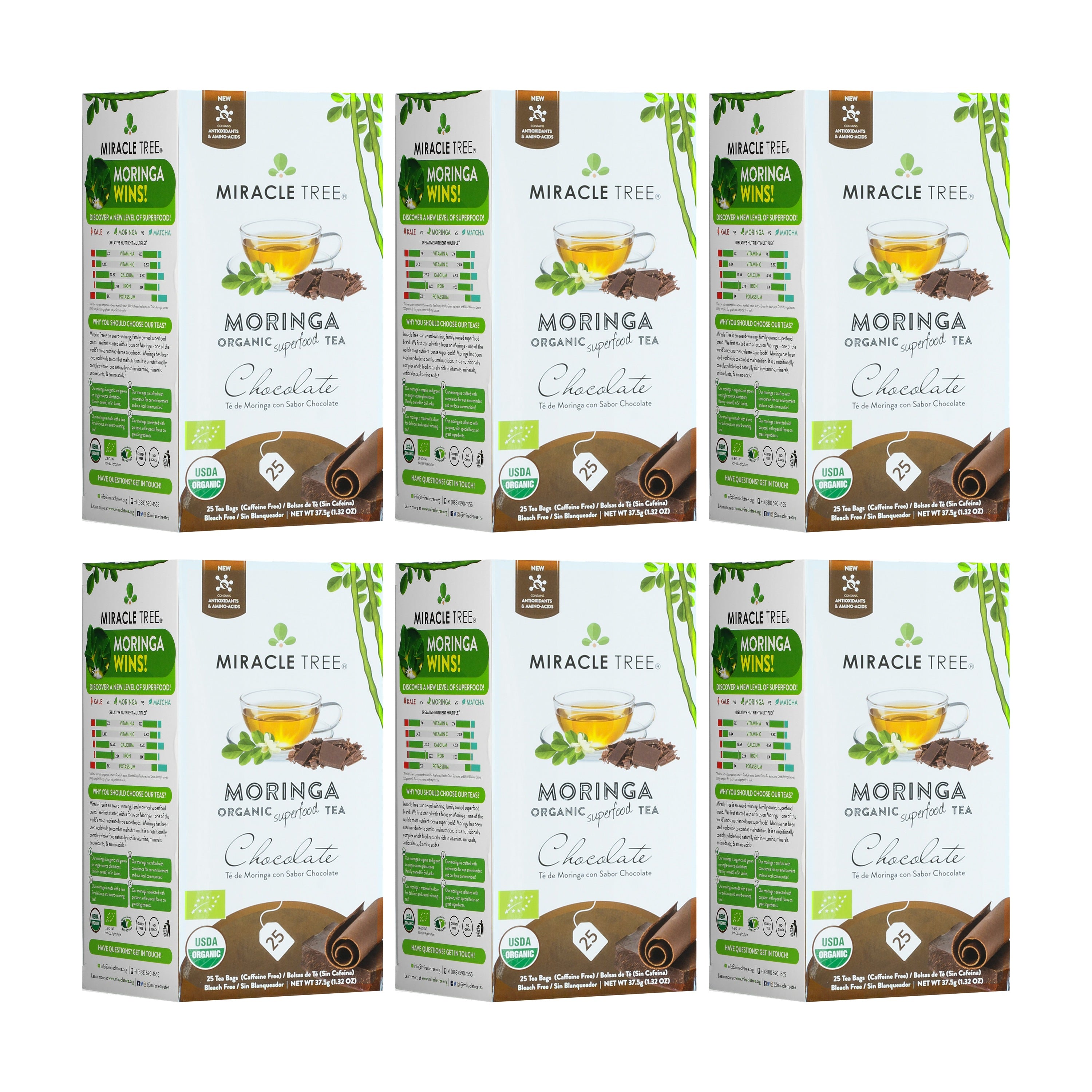 Chocolate Moringa Tea, Caffeine-Free | Miracle Tree