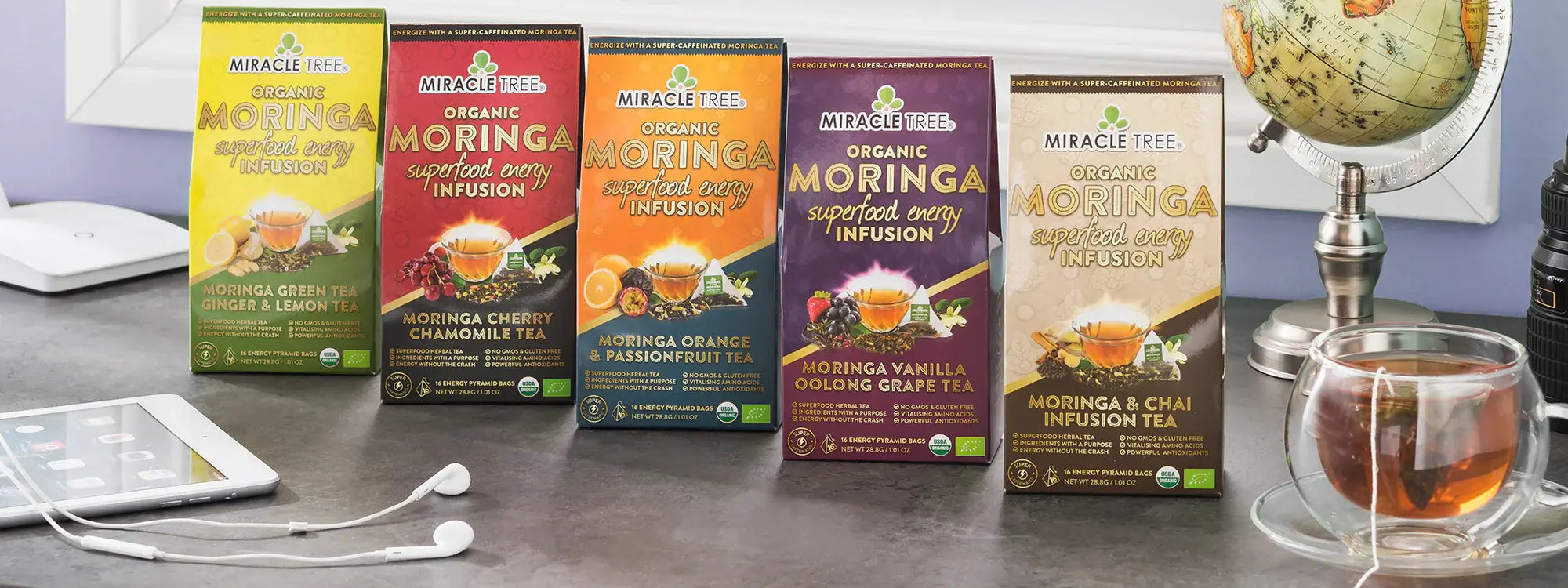 Energy Tea Verve Bundle - Grape, Peach, Cherry Coffee Alternative