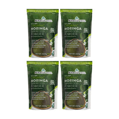 
                    
                      Organic Moringa Powder - 16oz Pouch - Pack of 4 (64 oz) - Front of box
                    
                  