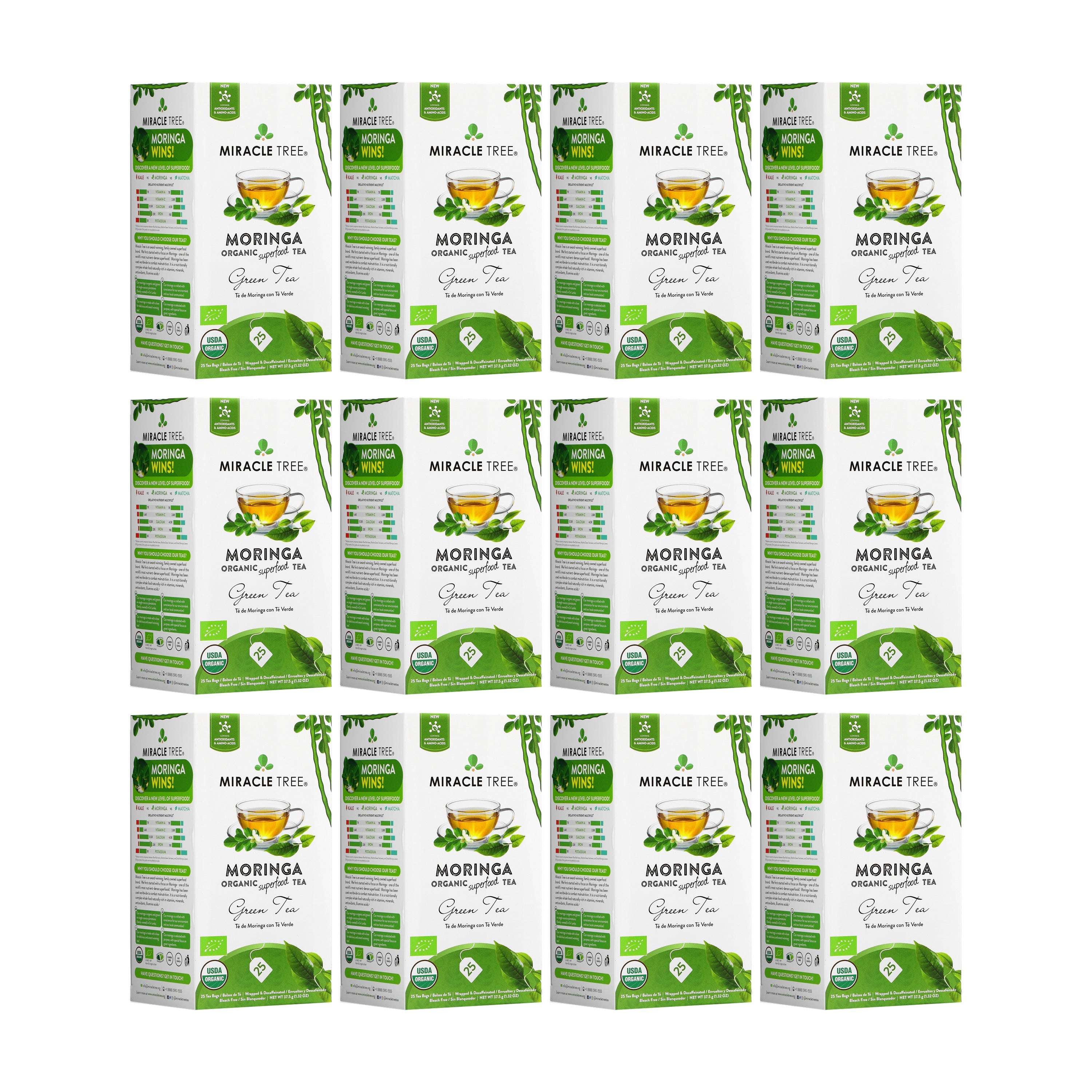 Green Tea Moringa, Decaffeinated | Miracle Tree