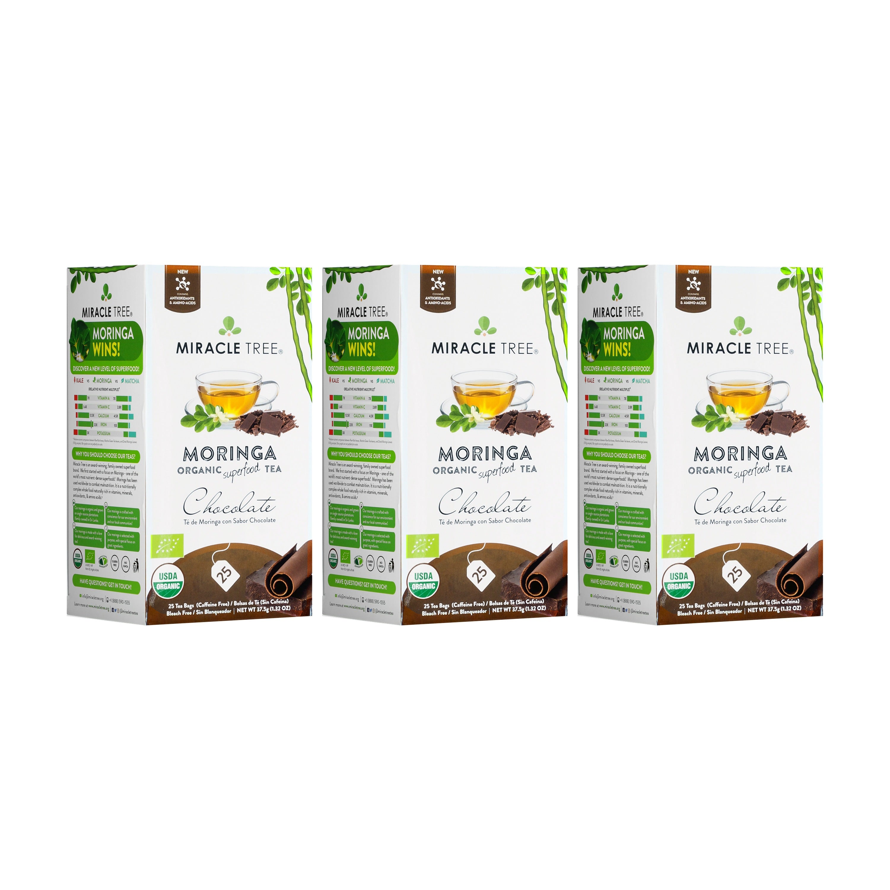 Chocolate Moringa Tea, Caffeine-Free | Miracle Tree