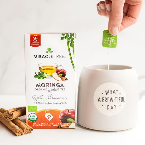 
                    
                      Organic Moringa Tea - Apple & Cinnamon - Caffeine-Free Herbal Tea - Lifestyle
                    
                  