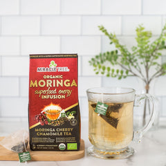 
                    
                      Thé Moringa Énergie Bio - Cerise-Camomille - Alternative au Café - Art de vivre
                    
                  