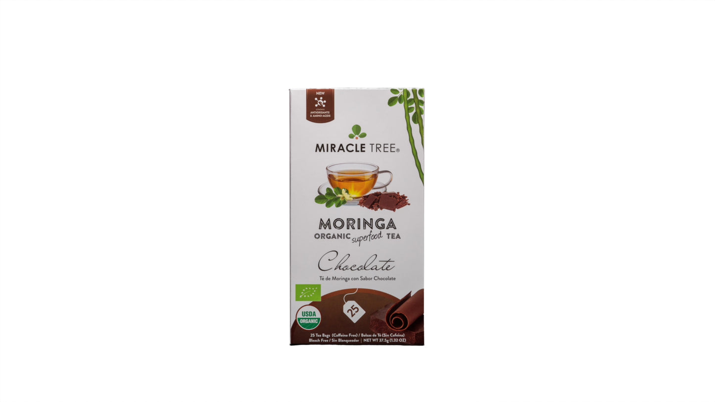 Organic Moringa Tea - Chocolate - Caffeine-Free Herbal Tea