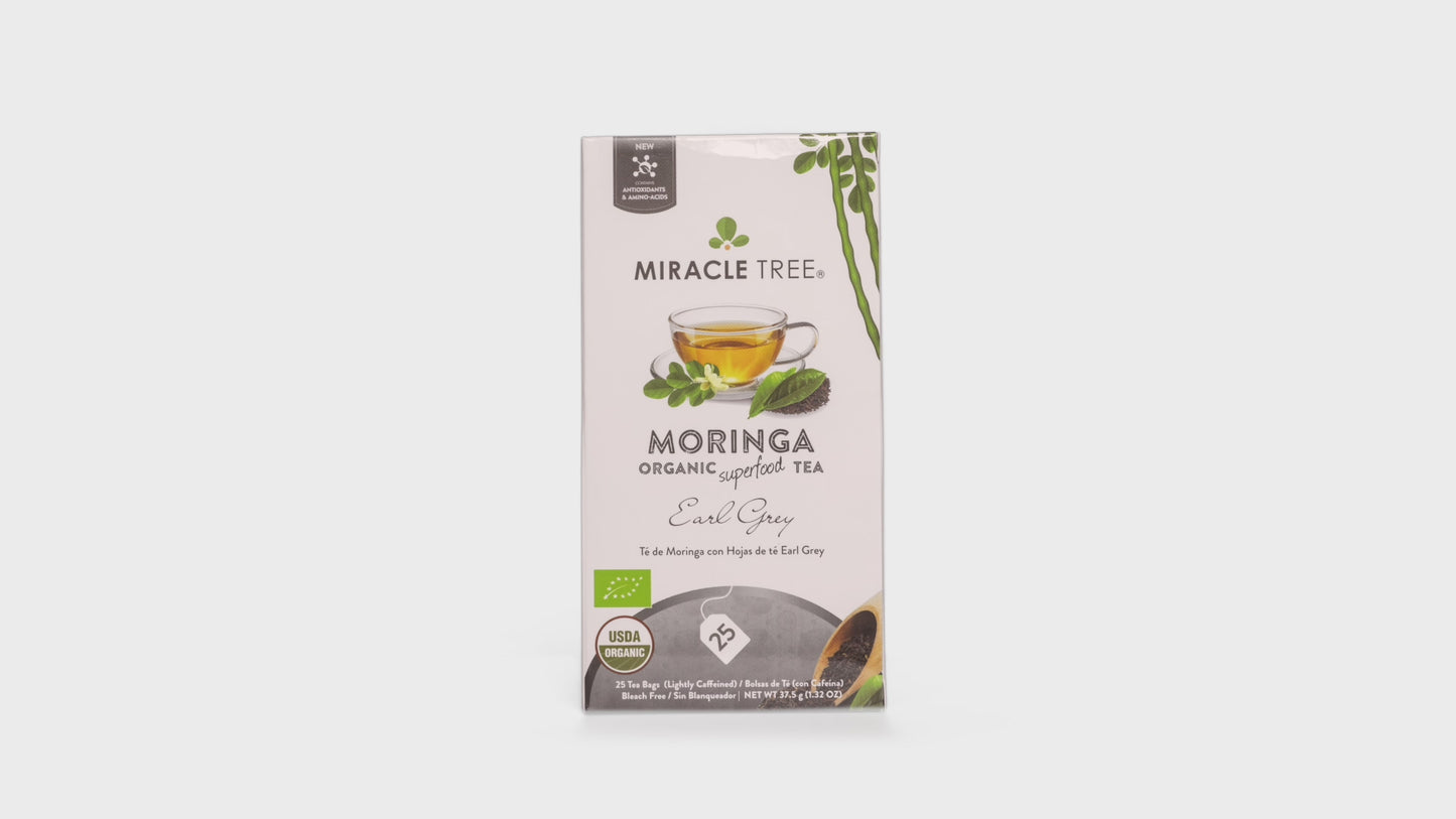Organic Moringa Tea - Earl Grey - Lightly Caffeinated Herbal Tea