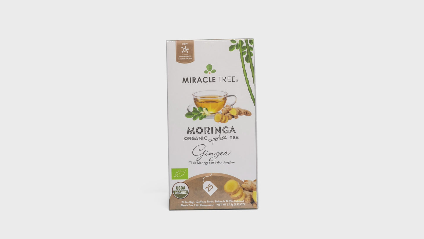 Organic Moringa Tea - Ginger - Caffeine-Free Herbal Tea