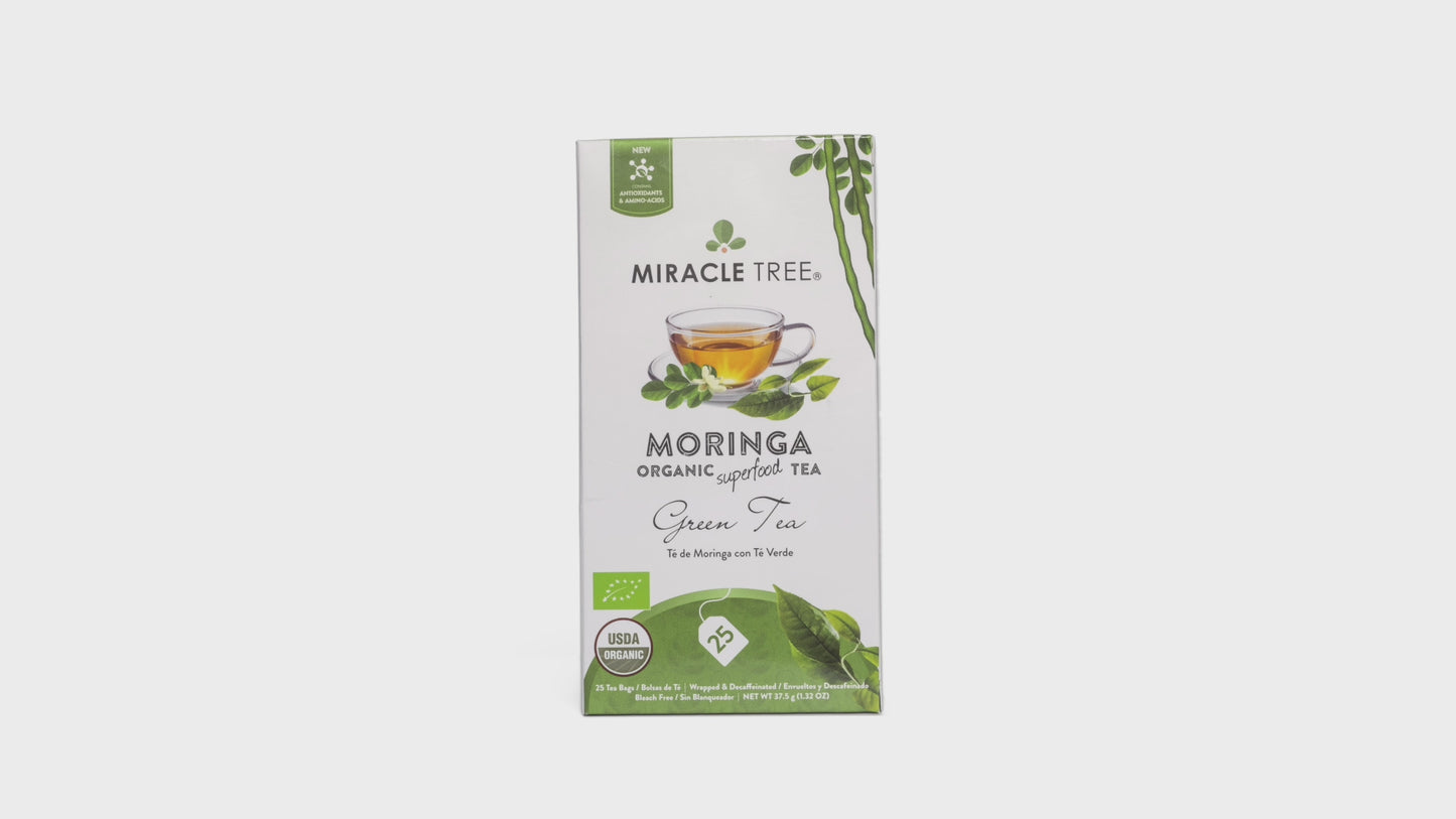 Organic Moringa Tea - Green Tea - Decaffeinated Herbal Tea