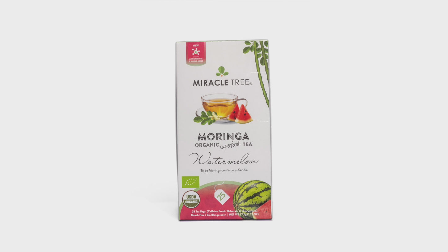 Organic Moringa Tea - Watermelon - Caffeine-Free Herbal Tea