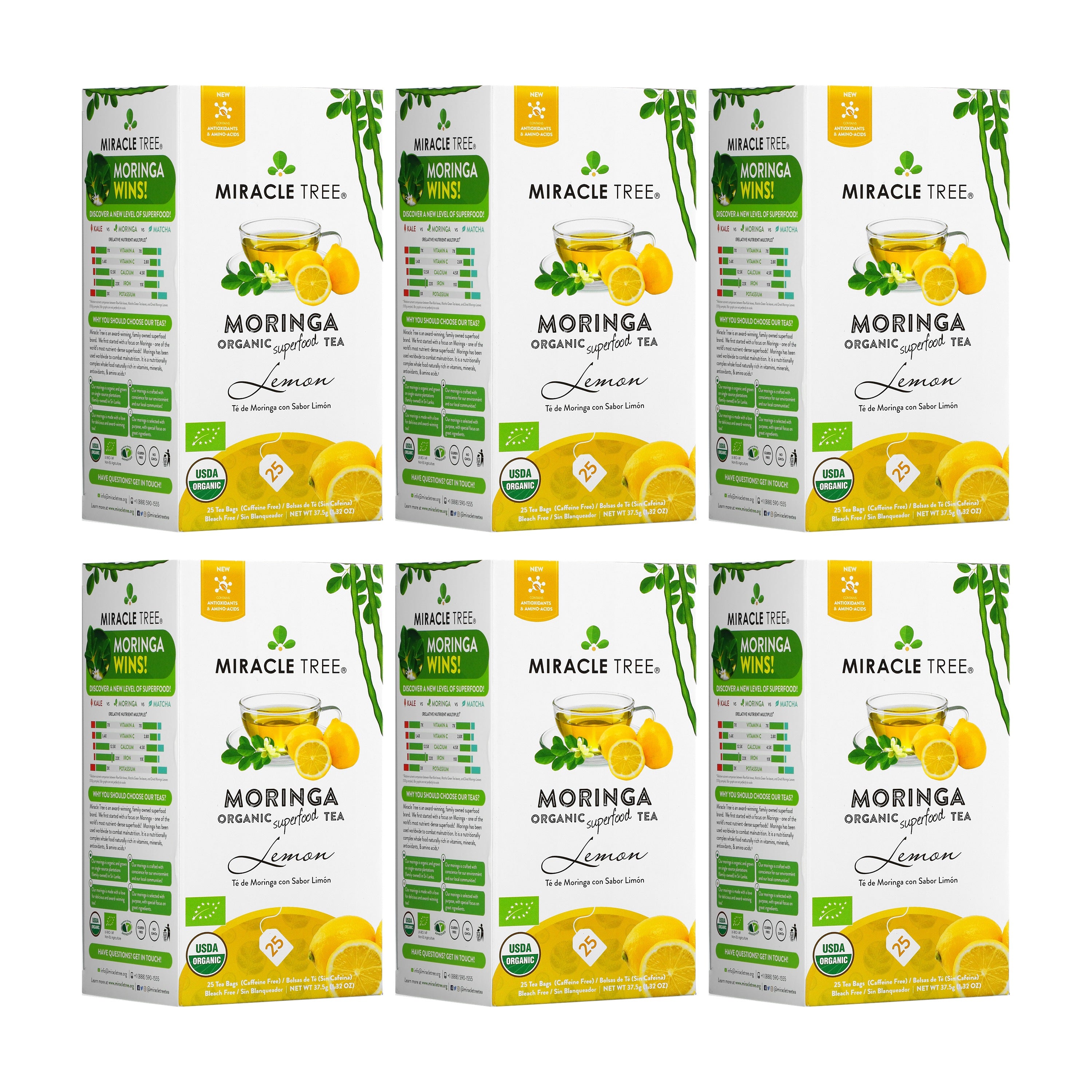Lemon Moringa Tea, Caffeine-Free | Miracle Tree