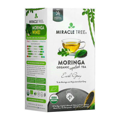 Organic Moringa Tea - Earl Grey - Low Caffeine Herbal Tea