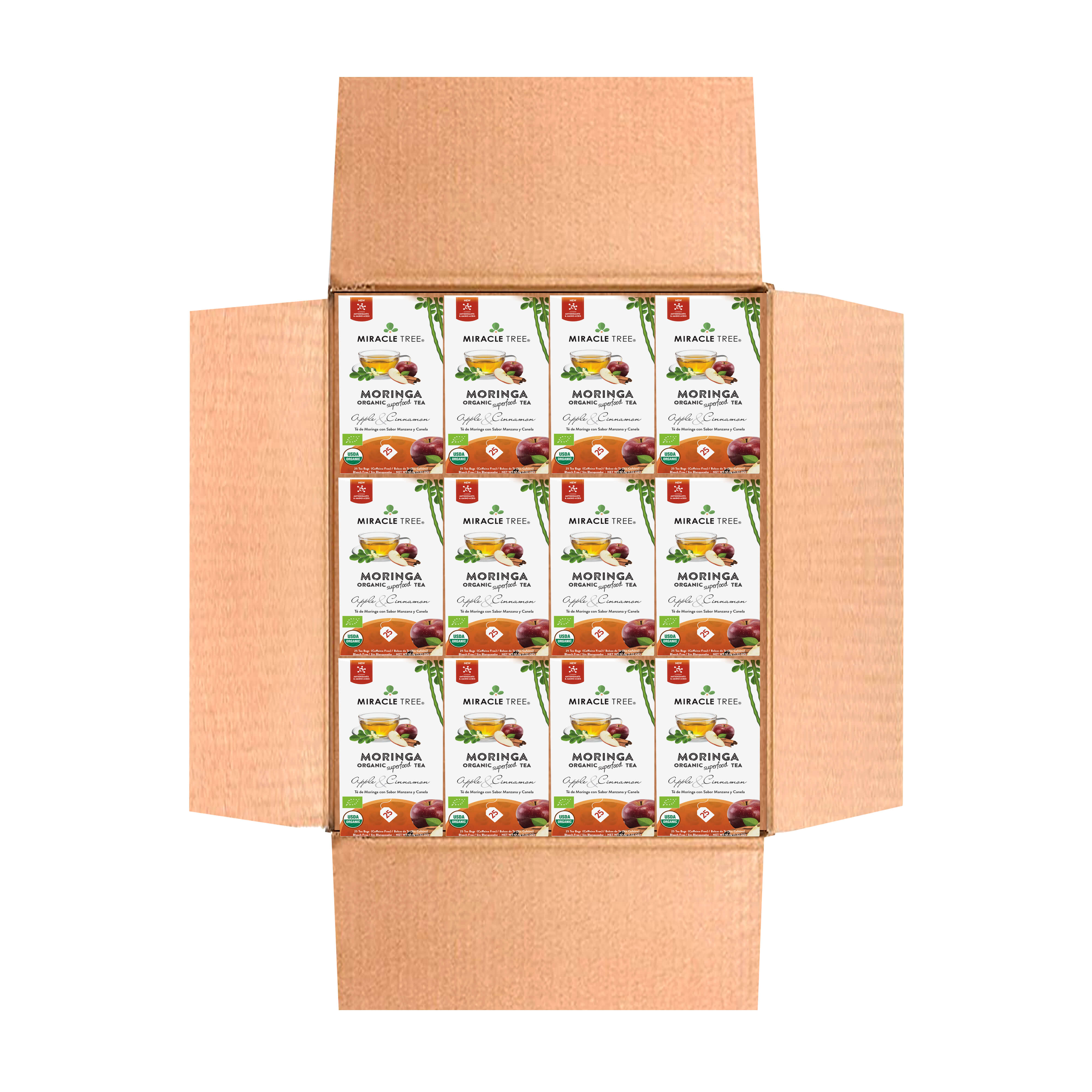 Apple Cinnamon Moringa Tea - Organic Caffeine-Free Herbal Tea