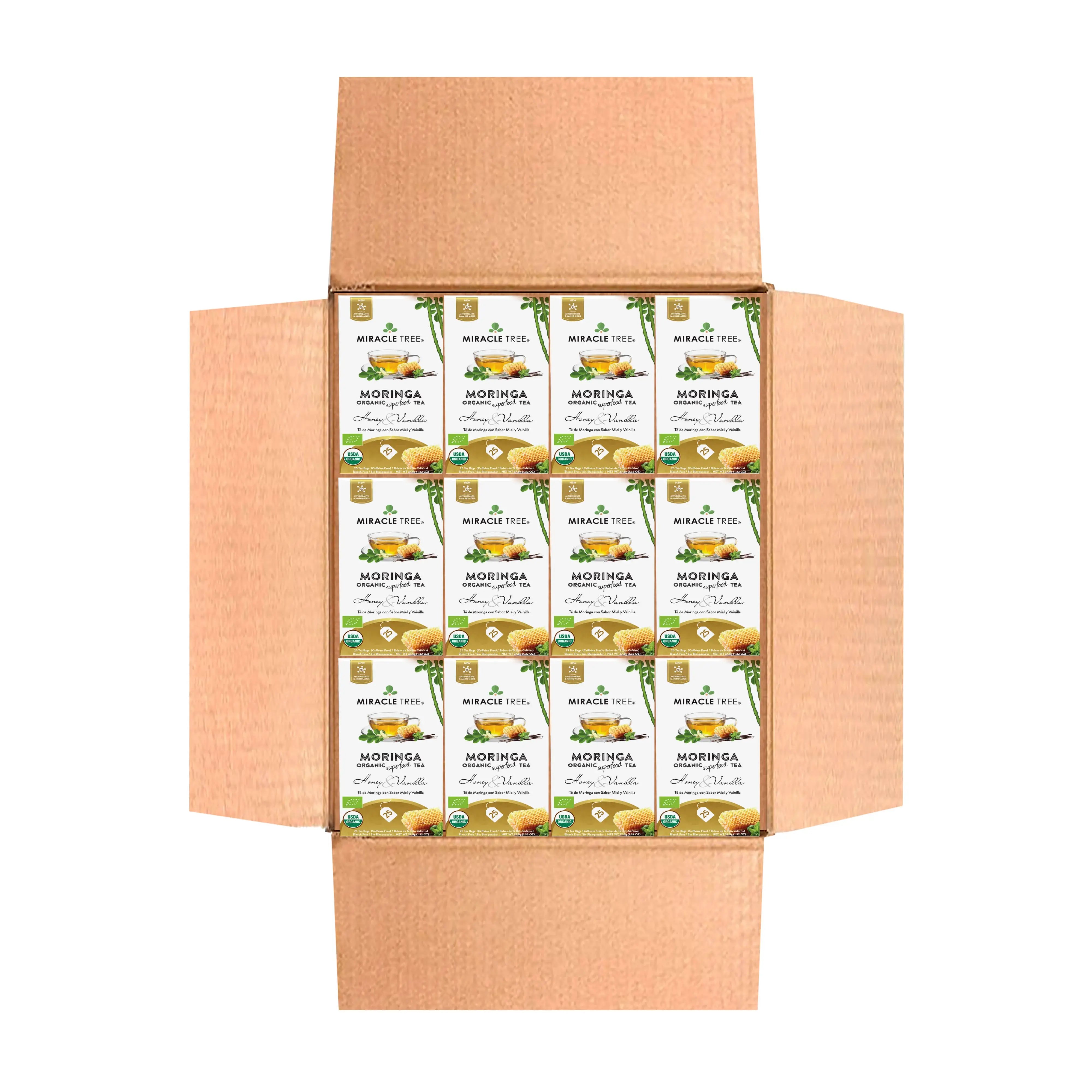 Honey Vanilla Moringa Tea - Organic Caffeine-Free Herbal Tea