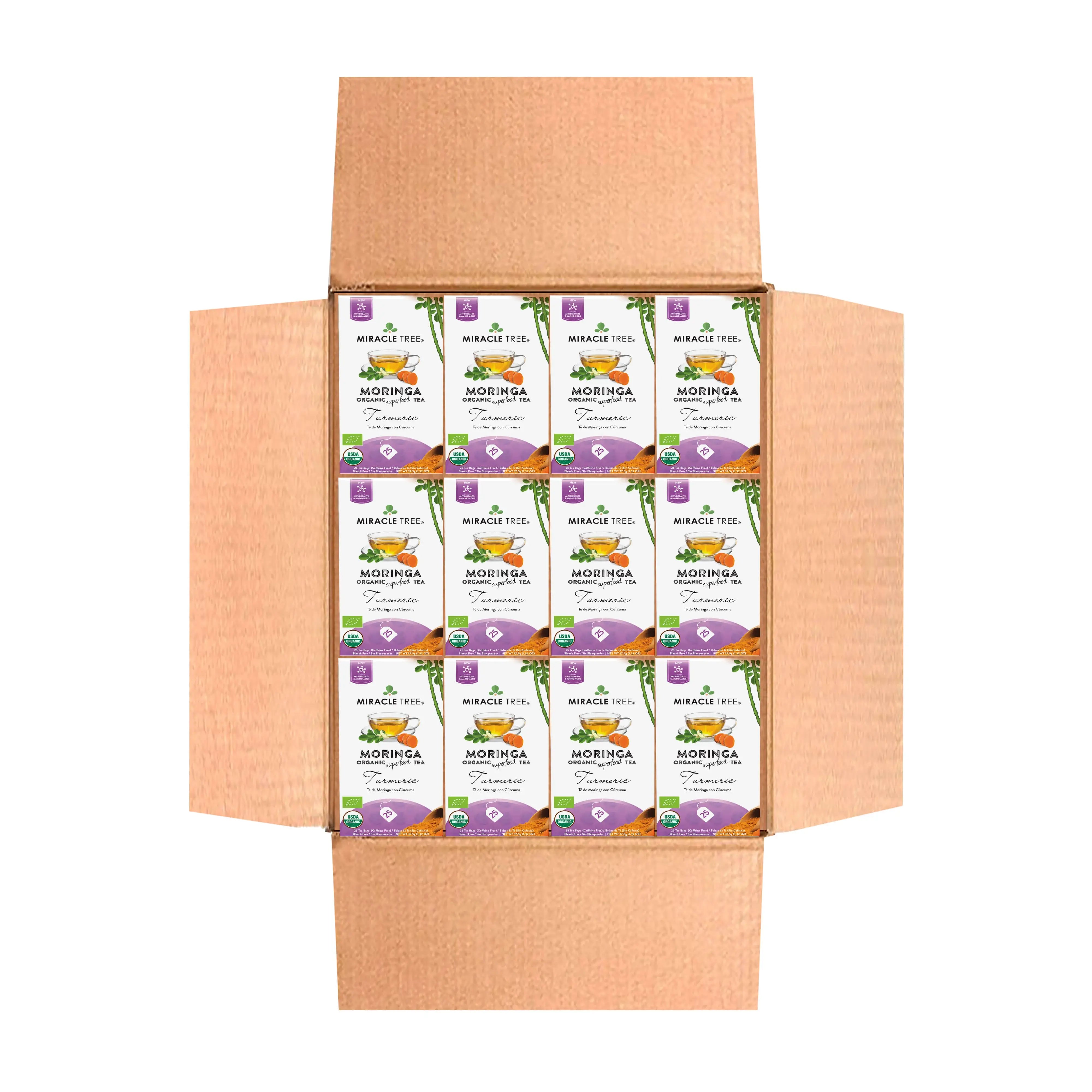 Turmeric Moringa Tea - Organic Caffeine-Free Herbal Tea | Miracle Tree