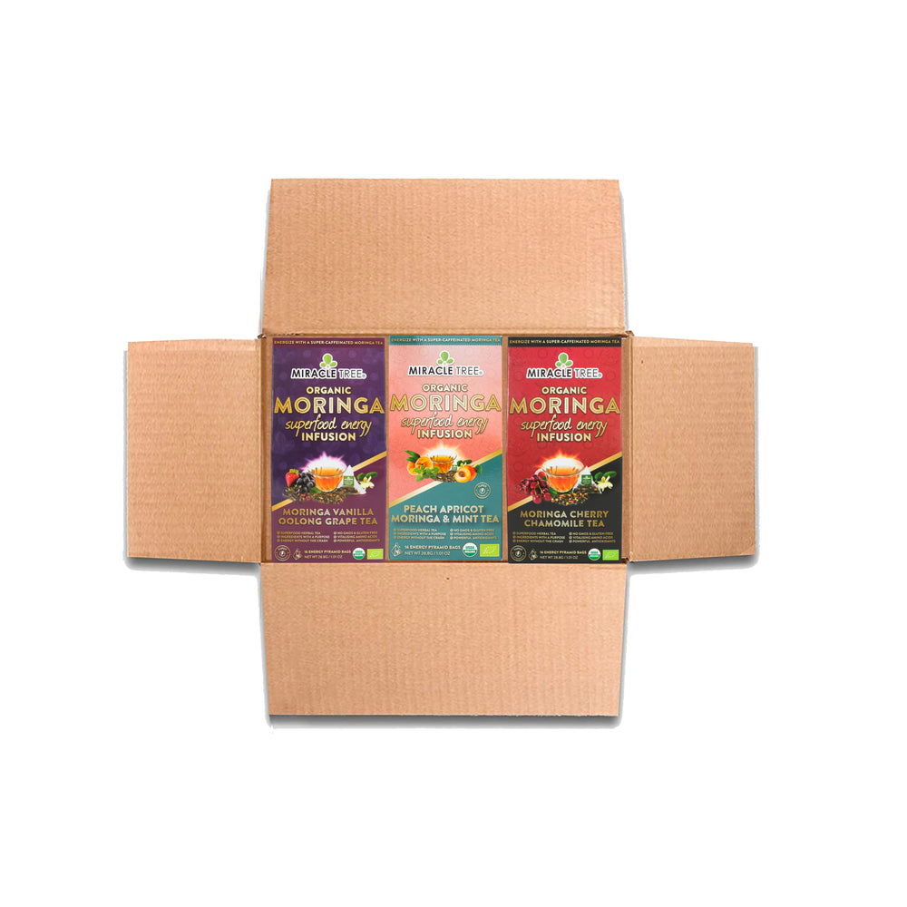 Energy Moringa Tea, Verve Bundle, 3 Pack