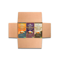 The Miracle Tree Energy Moringa Tea, Zeal Bundle offers an organic energy boost with vibrant packaging. This set includes premium moringa superfood teas in three flavors: Moringa with Orange & Passion Fruit, Vanilla Oolong, and Chai—an enticing coffee alternative.