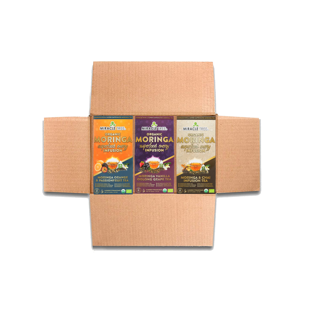 Energy Moringa Tea, Zeal Bundle, 3 Pack