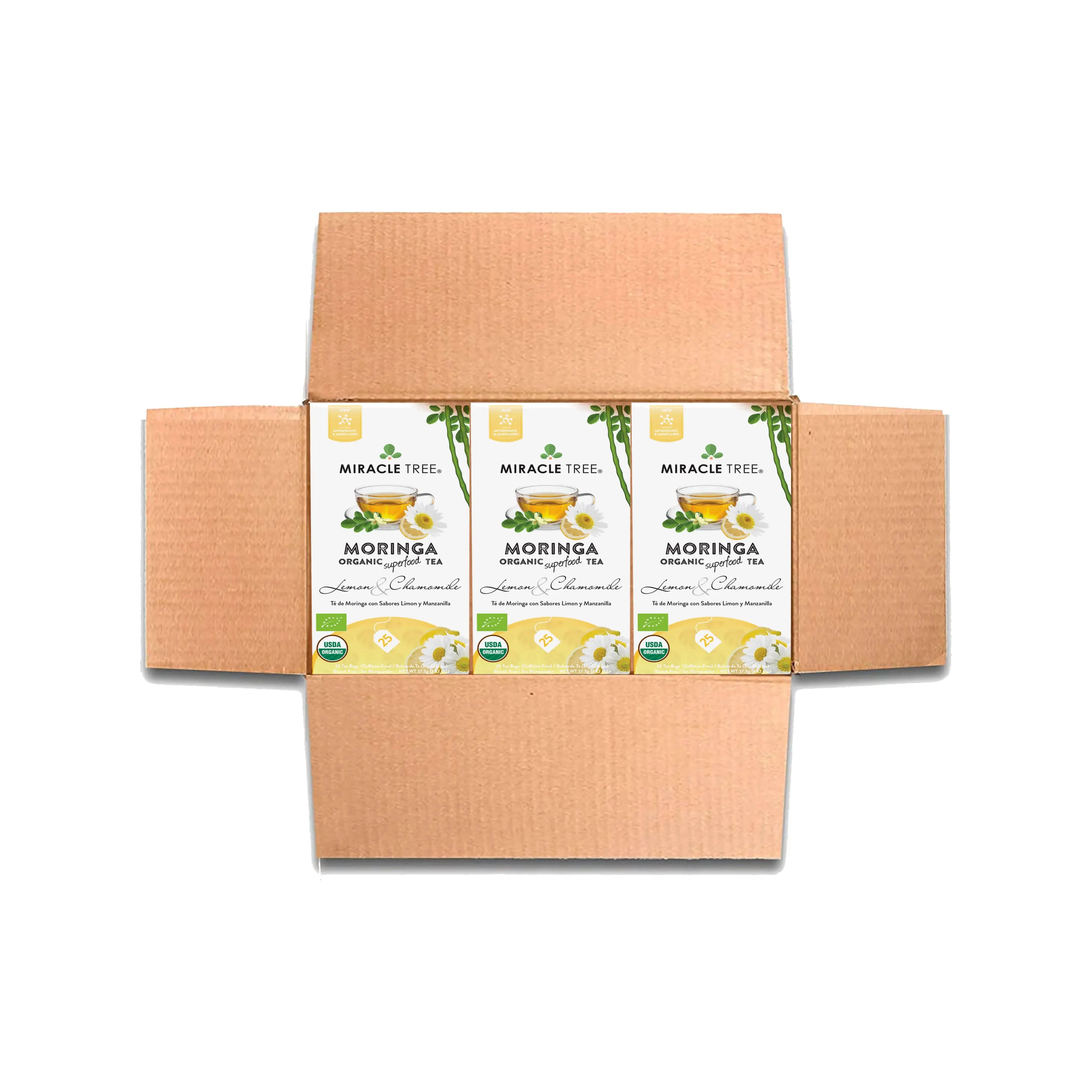 Lemon Chamomile Moringa Tea - Organic Caffeine-Free Herbal Tea