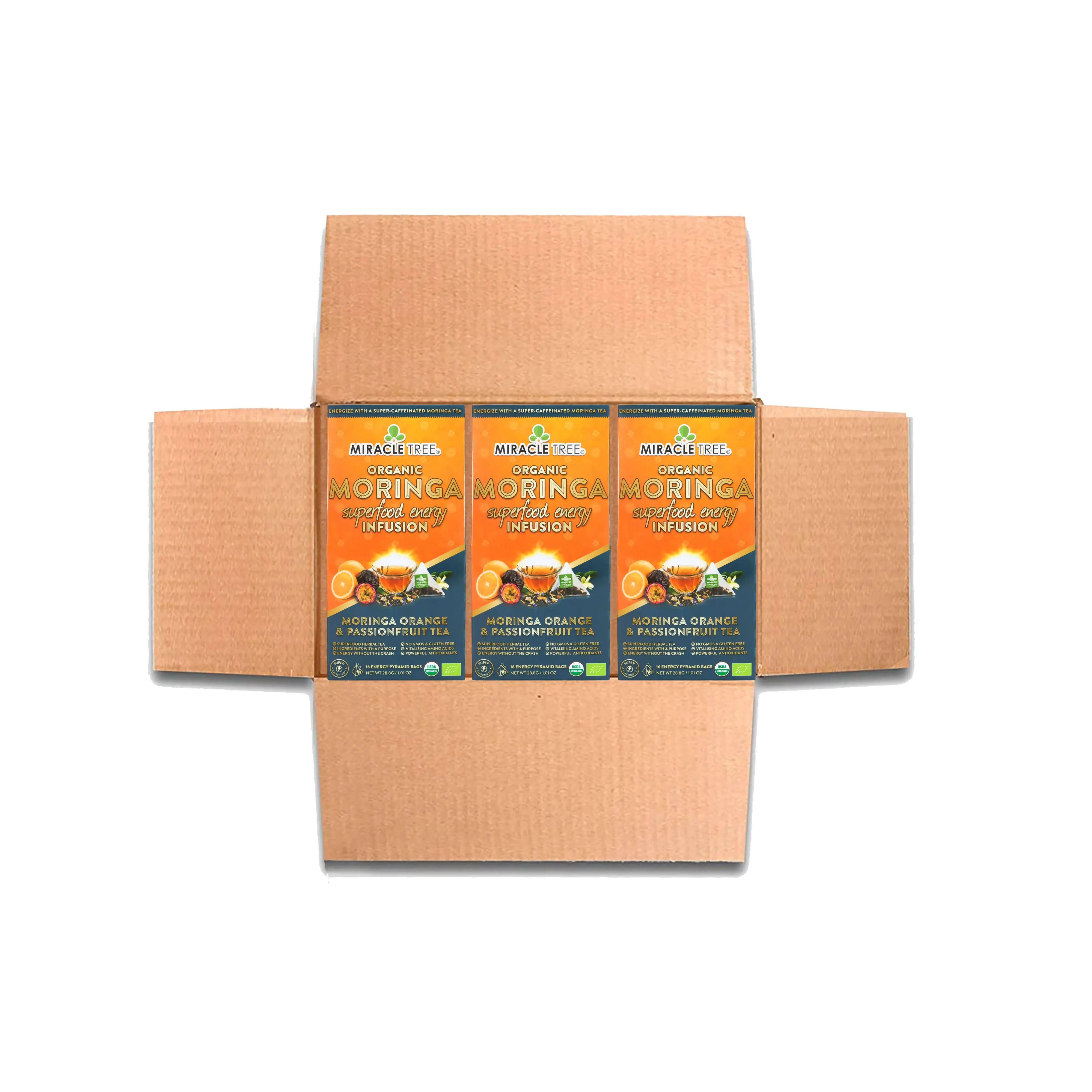 Orange Passionfruit Energy Tea - 155mg Caffeine Coffee Alternative