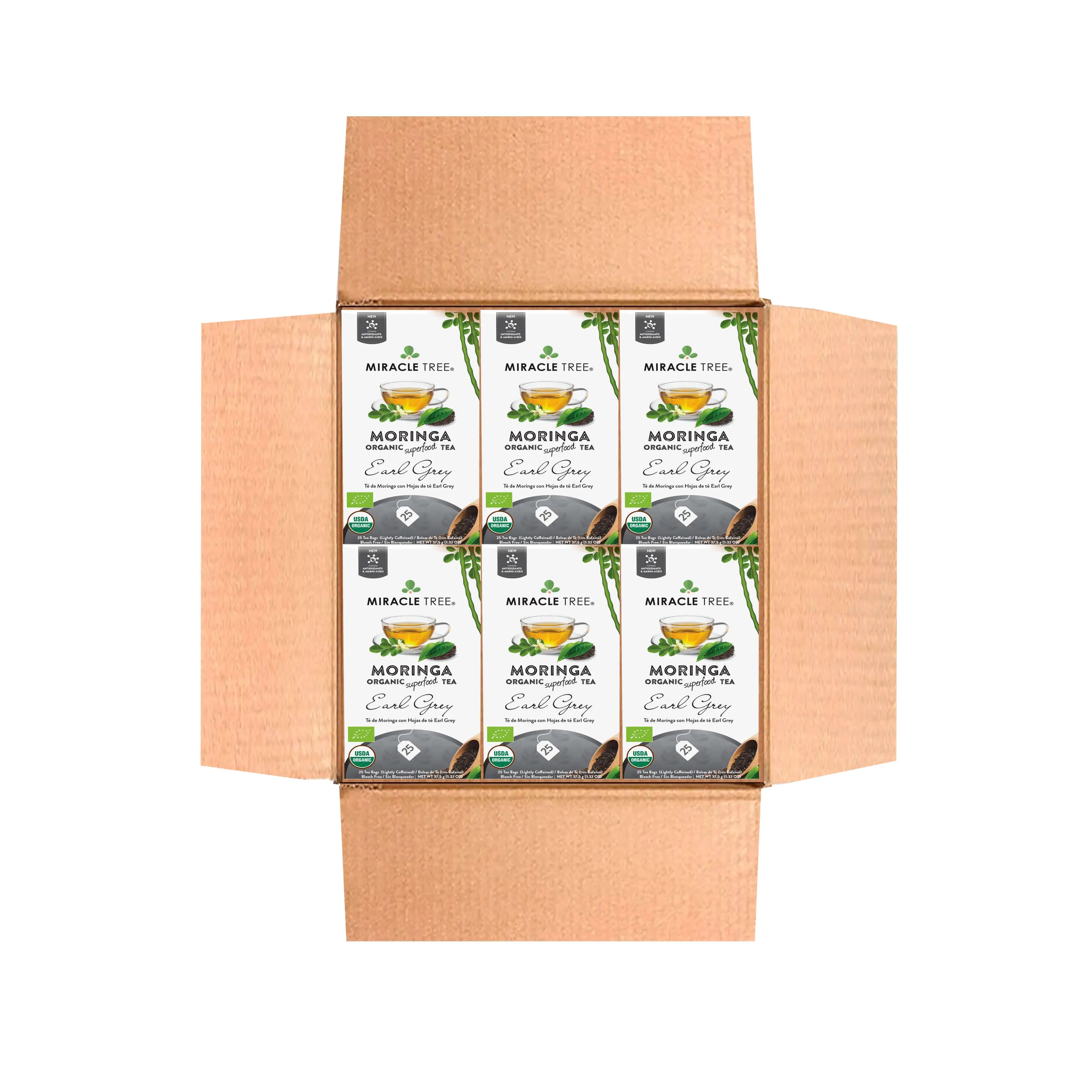Earl Grey Moringa Tea - Organic Lightly Caffeinated Herbal Tea