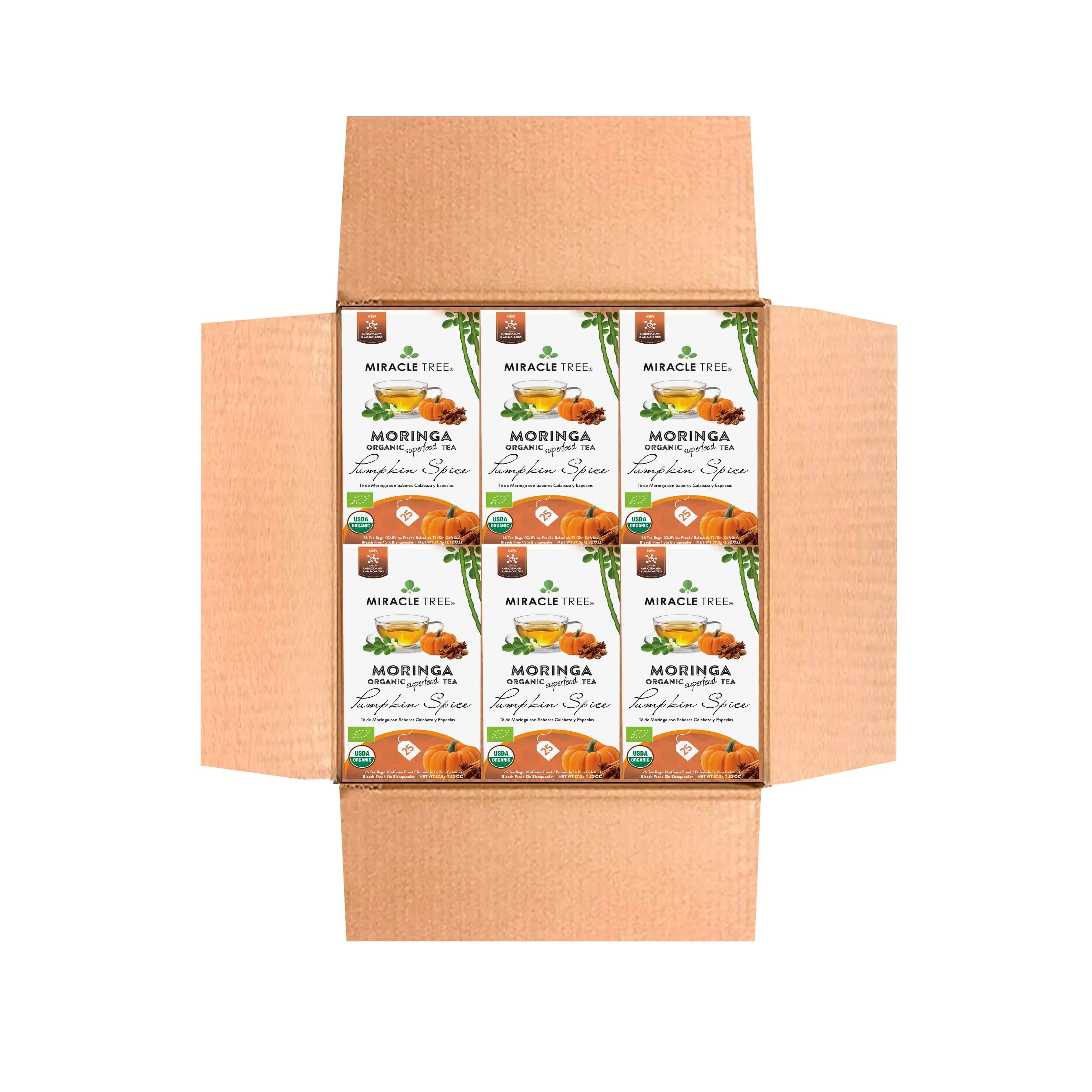 Pumpkin Spice Moringa Tea - Organic Caffeine-Free Herbal Tea