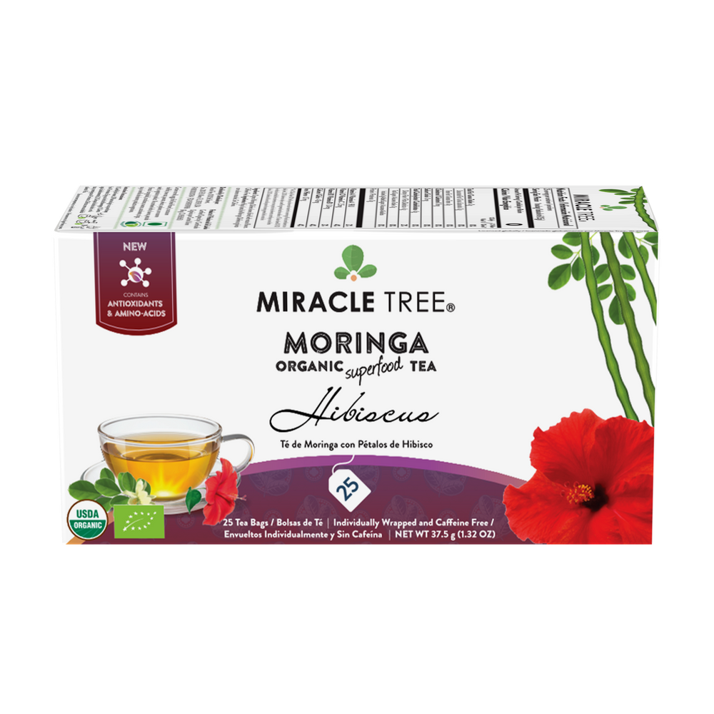 Organic Moringa Tea, Hibiscus