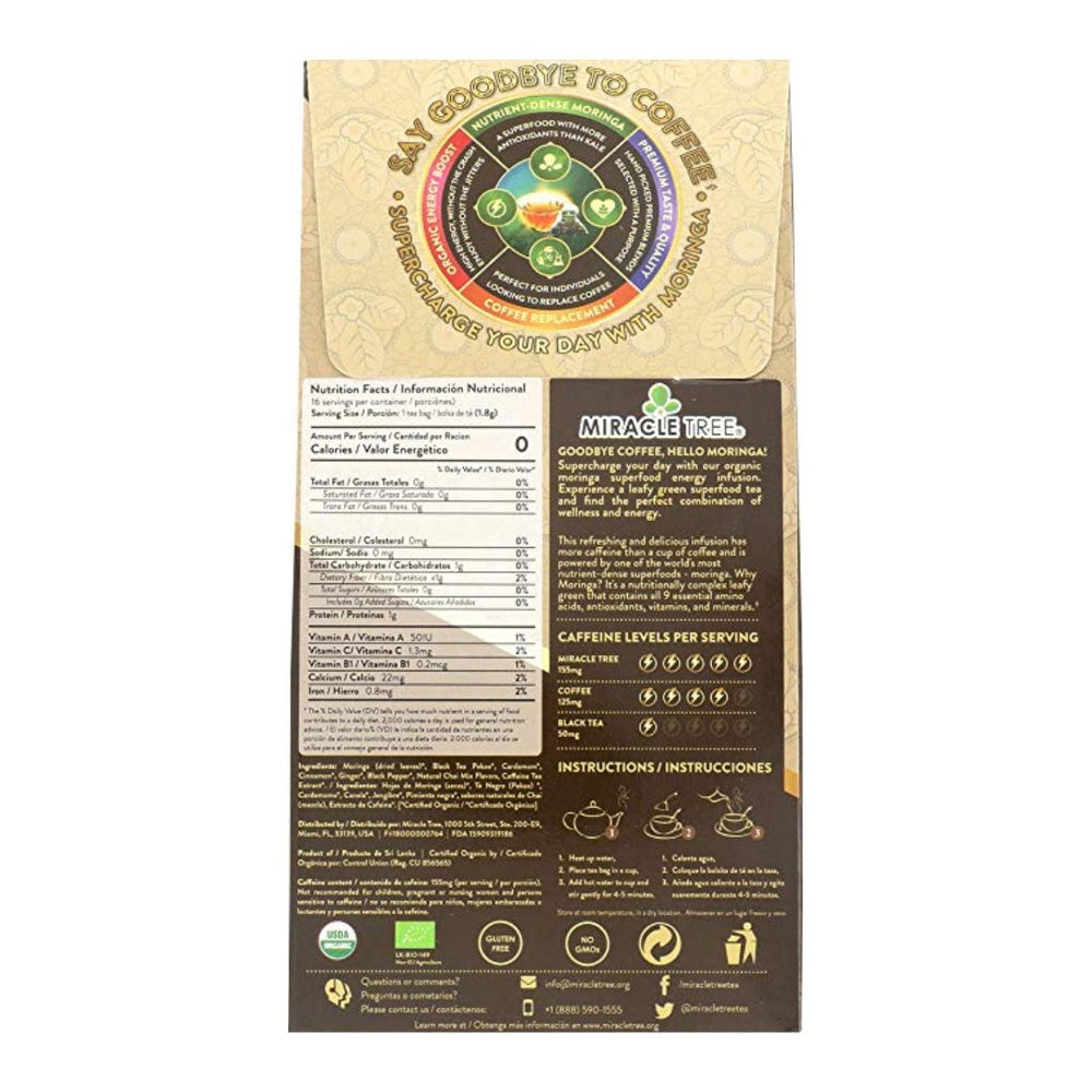 
                  
                    Organic Energy Tea, Chai - Miracle Tree
                  
                