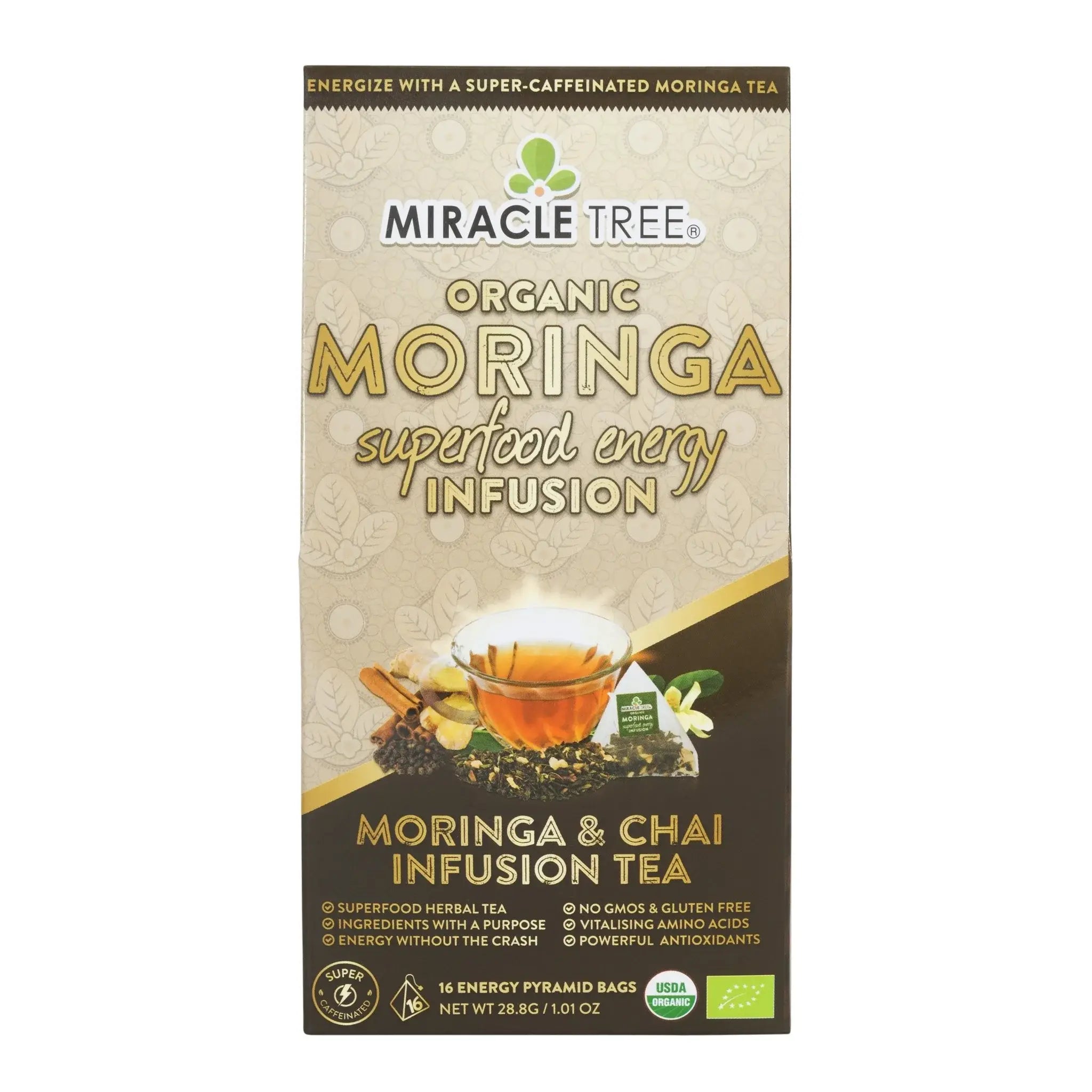 Chai Energy Tea - 155mg Caffeine Coffee Alternative | Miracle Tree